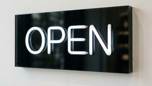 Sleek LED Open Sign