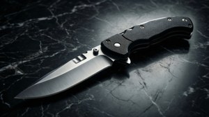 Sleek Switchblade on Marble