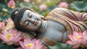 Sleeping Buddha on Lotus