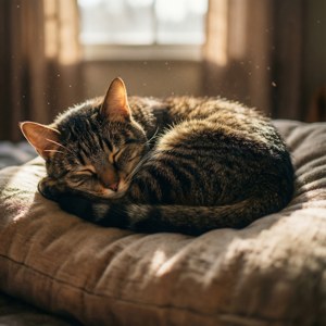 Sleeping Cat in Sunlight