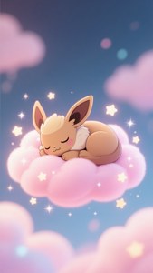 Sleeping Eevee on Cloud