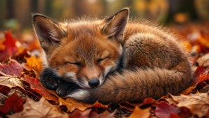 Sleeping Fox Cub