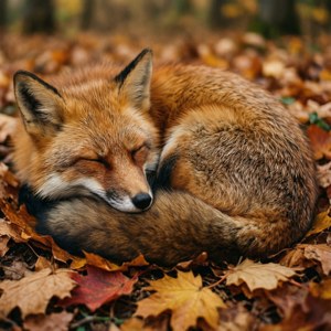 Sleeping Fox in Autumn