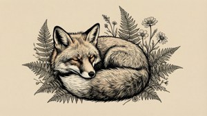 Sleeping Fox Silhouette