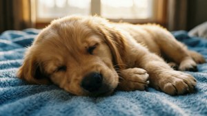 Sleeping Golden Puppy
