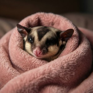 Sleeping in Pink Blanket