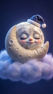 Sleeping Moon on Cloud