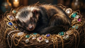 Sleeping Niffler in Jewel Nest