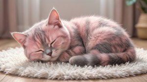 Sleeping Pastel Cat