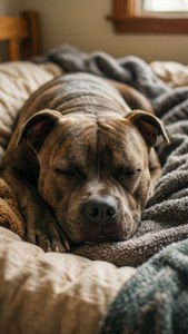 Sleeping Pitbull Cozy