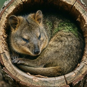 Sleeping Quokka Log