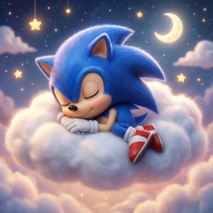 Sleeping Sonic on Cloud