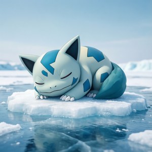 Sleeping Swinub on Ice