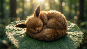 Sleeping Togepi in Forest
