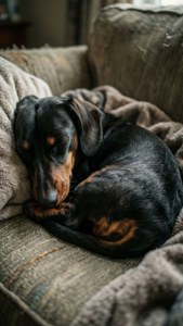 Sleeping Weiner Dog
