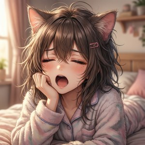 Sleepy Cat Girl