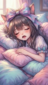 Sleepy Cat Girl Drool