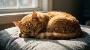 Sleepy Ginger Cat
