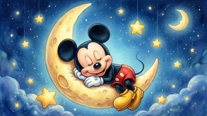 Sleepy Moon Baby Mickey
