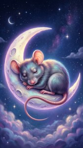Sleepy Rat on Moon