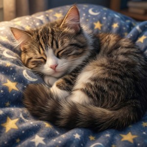 Sleepy Star Cat