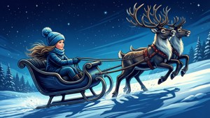 Sleigh Ride Christmas Girl