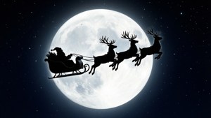 Sleigh Silhouette Moon