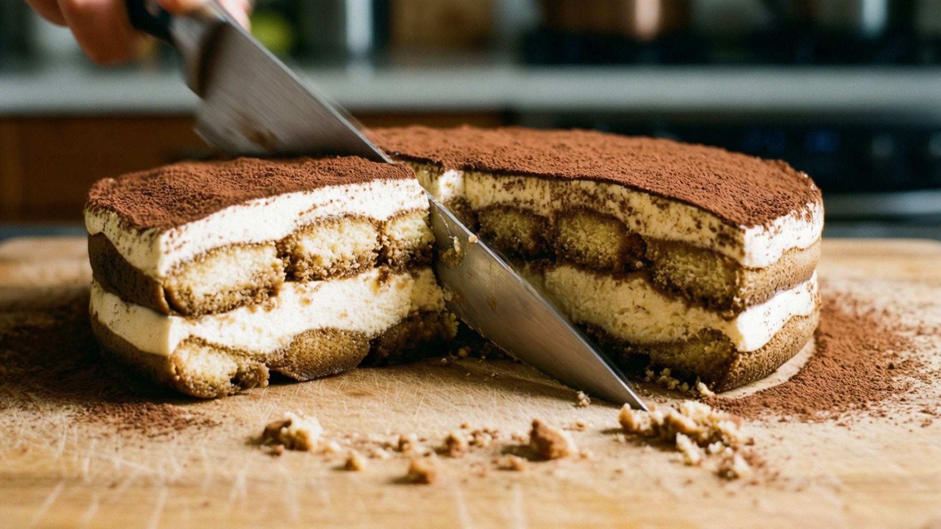 Slicing Tiramisu by Wallpapers.art Studio