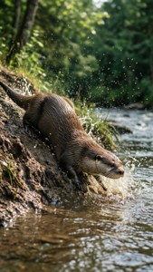 Sliding River Otter