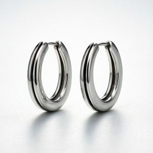 Slim Silver Cut-Out Hoops