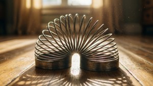 Slinky on Wooden Floor