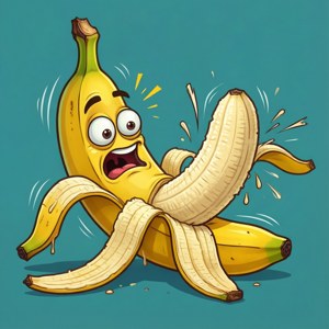 Slipping Banana Cartoon