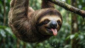 Sloth Drooling Upside Down