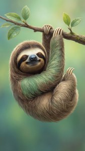 Sloth Hanging Cute