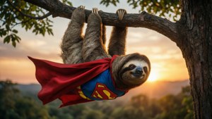 Sloth Superhero Humor