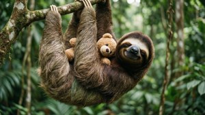 Sloth with Teddy