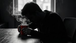 Slumped Over Coffee