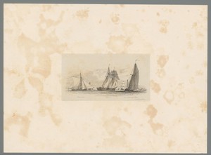 Smak, schoener en zeilschip met één mast op het water bij Greenwich