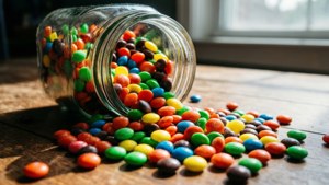 Smarties Jar Spill