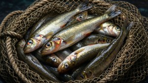 Smelt in Net