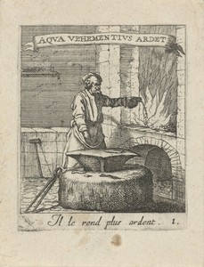 Smid bij een vuur