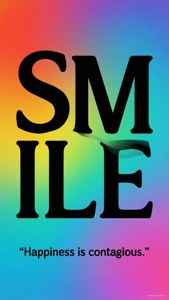 Smile Typography Quote