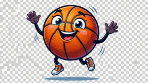 Smiling Cartoon Basketball