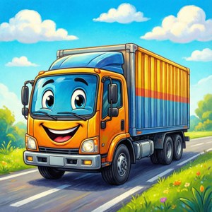Smiling Cartoon Truck