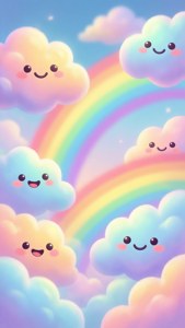 Smiling Clouds Rainbow