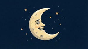 Smiling Crescent Moon