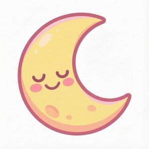 Smiling Crescent Moon