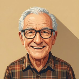Smiling Grandpa Vector