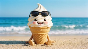 Smiling Ice Cream Beach