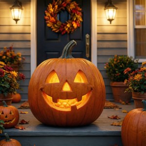 Smiling Jack-o-Lantern Porch